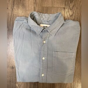 Buck Mason Men’s Medium Light Blue Button Down Long Sleeve Cotton Shirt. Preppy